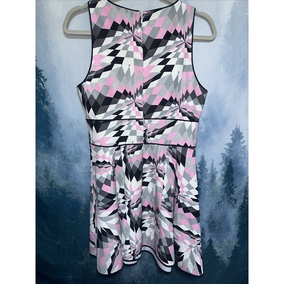 NWT tibi isosceles flare-sleevless illusion 60s style dress sz 6 - Picture 6 of 9